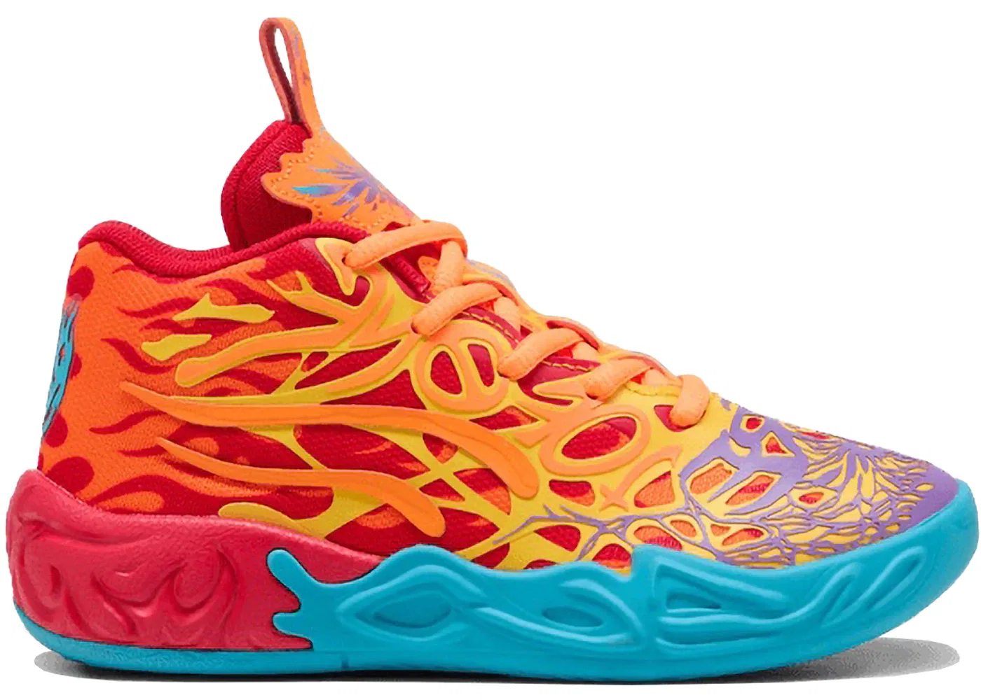 Детские кроссовки для мальчиков с принтом LaMelo Ball MB.04 Puma, Red/Orange/Blue