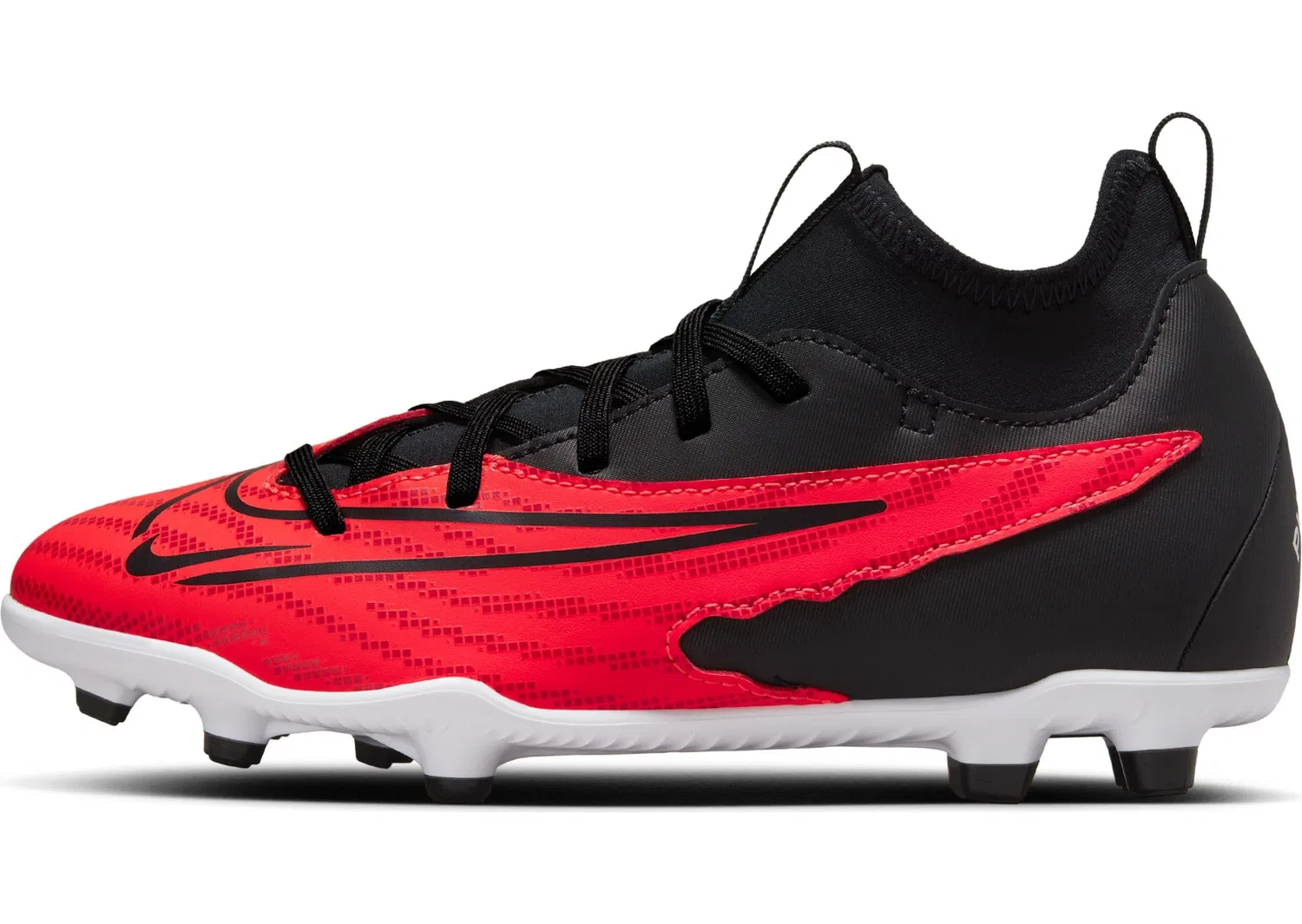 Детские бутсы для мальчиков с жестким грунтом Jr Phantom Gx Club Df Fg/Mg NIKE, Bright Crimson Black White