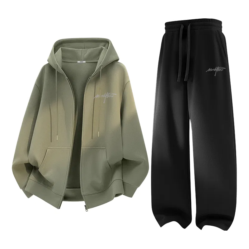Детский комплект свитшотов MINISO, Palm Green + Black