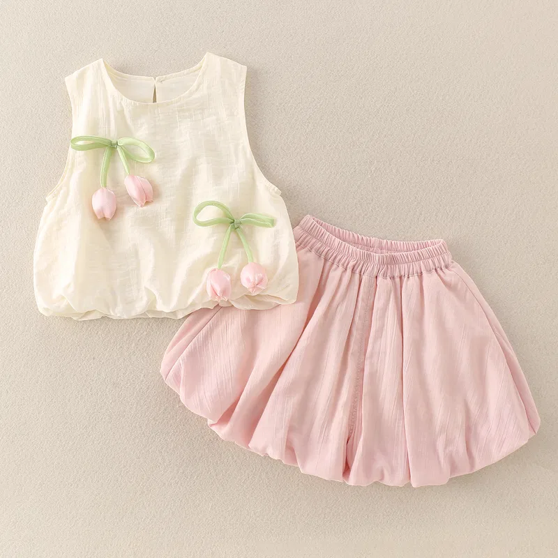 Детский комплект спортивной одежды для малышей Casual Sportswear TNTX, Pink — фото 3