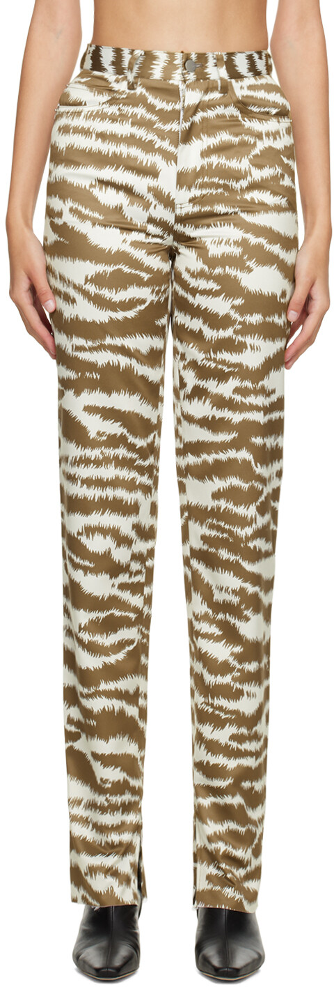 

Брюки Brown & Off-White Tiger JUNEYEN, Коричневый, Брюки Brown & Off-White Tiger JUNEYEN