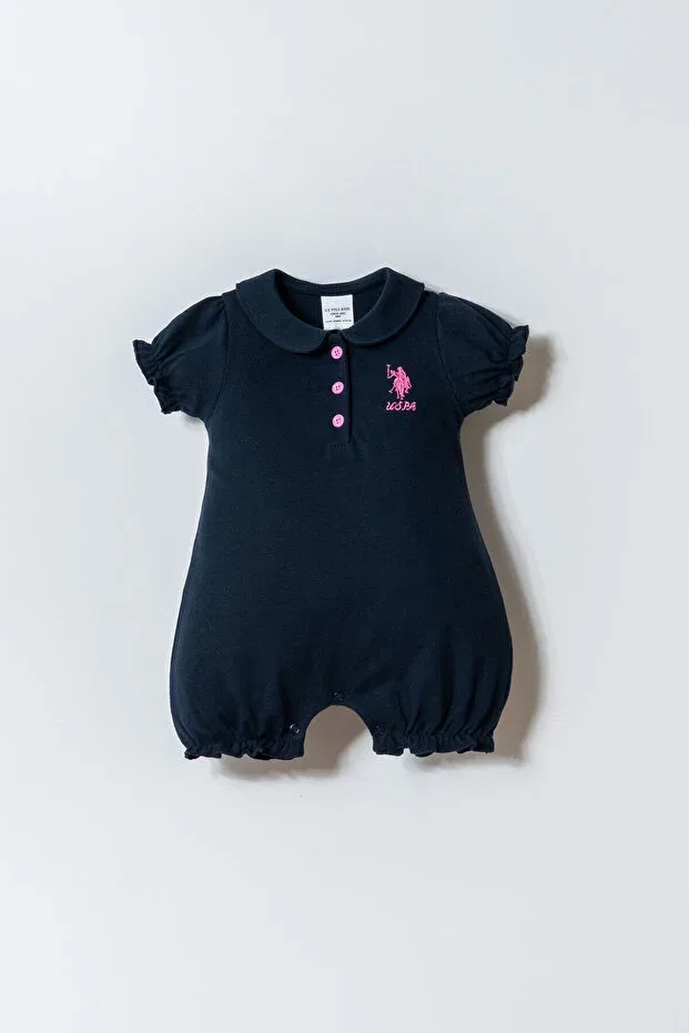 Детский комбинезон для девочек с коротким рукавом U.S. Polo Assn., Navy Blue