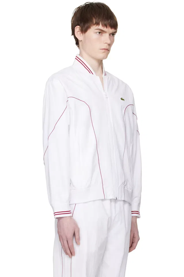 Белая спортивная куртка высшего класса Lacoste — фото 2