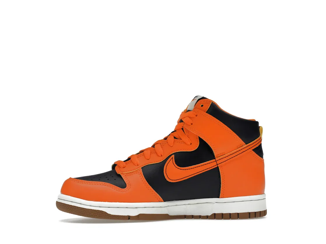 Детские кроссовки Lifestyle Nike Dunk High, Black/Yellow Strike/Summit White/Safety Orange — фото 3