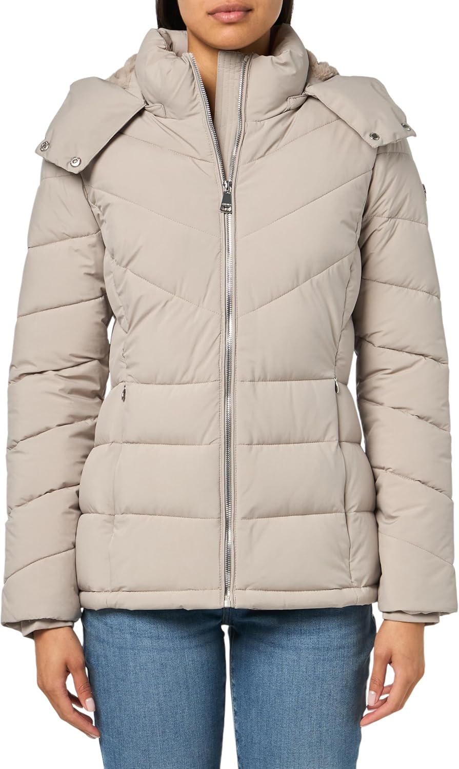 

Calvin Klein Женская удлиненная куртка-пуховик с капюшоном на молнии, Atmosphere