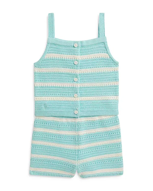 Детский комплект для девочек с вязаным узором Ralph Lauren, Blue Multi