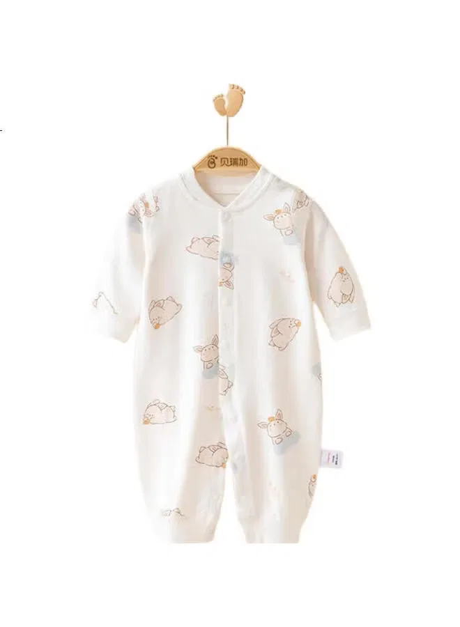 Боди-комбинезон хлопковый с длинным рукавом с принтом Babyprints, жирный кролик — фото 2