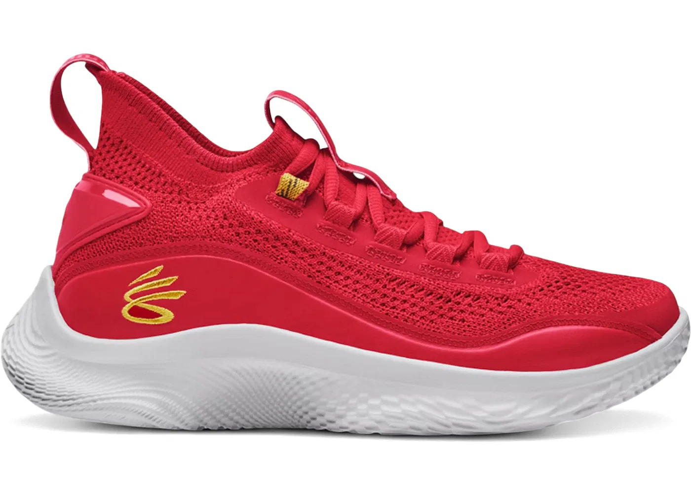 Детские кроссовки для мальчиков с длинным шнурком Under Armour Curry 8 CNY Under Armour, Red/White/Red