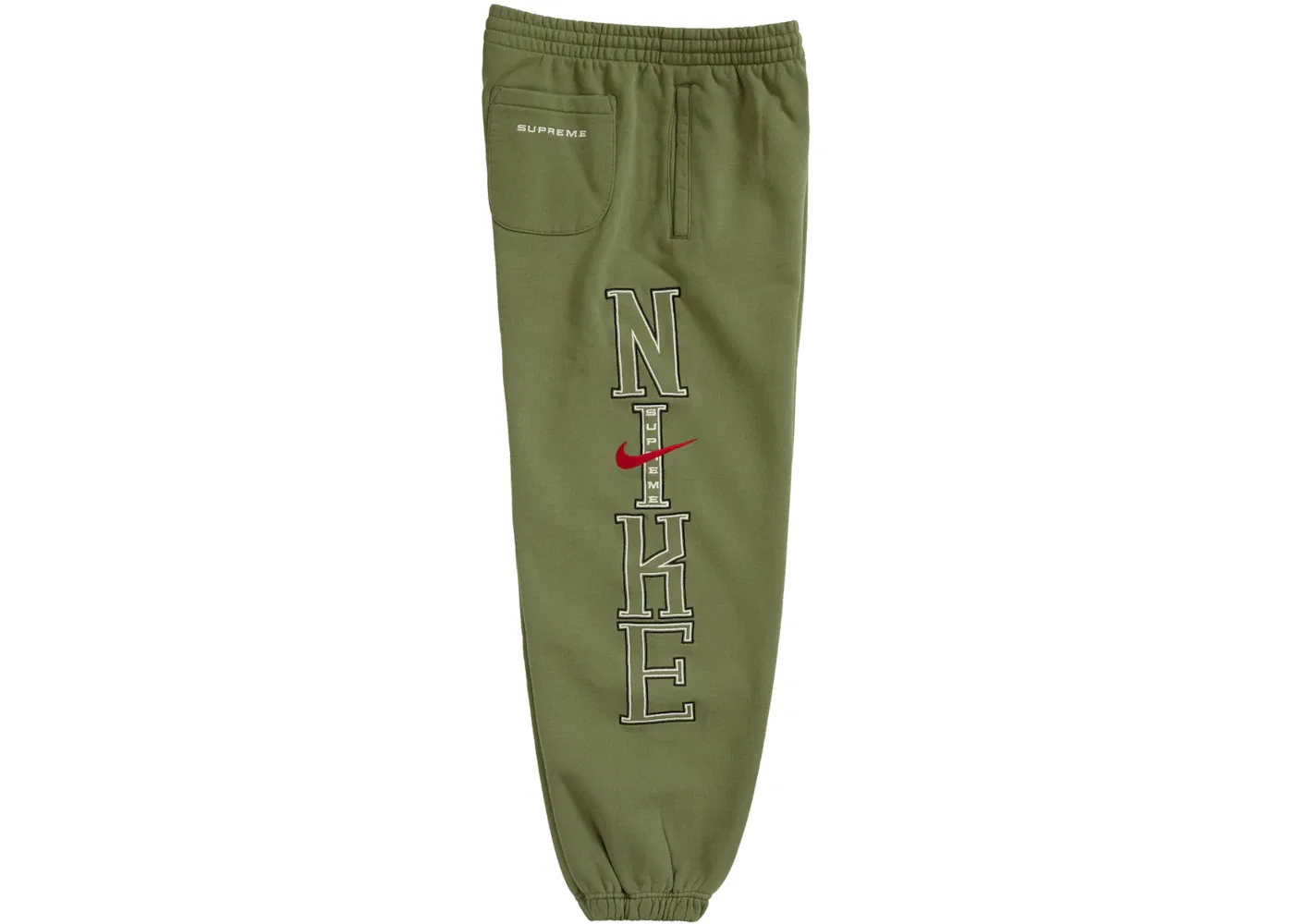 Мужские спортивные штаны из футера с начесом Sweatpants Supreme, Olive — фото 3