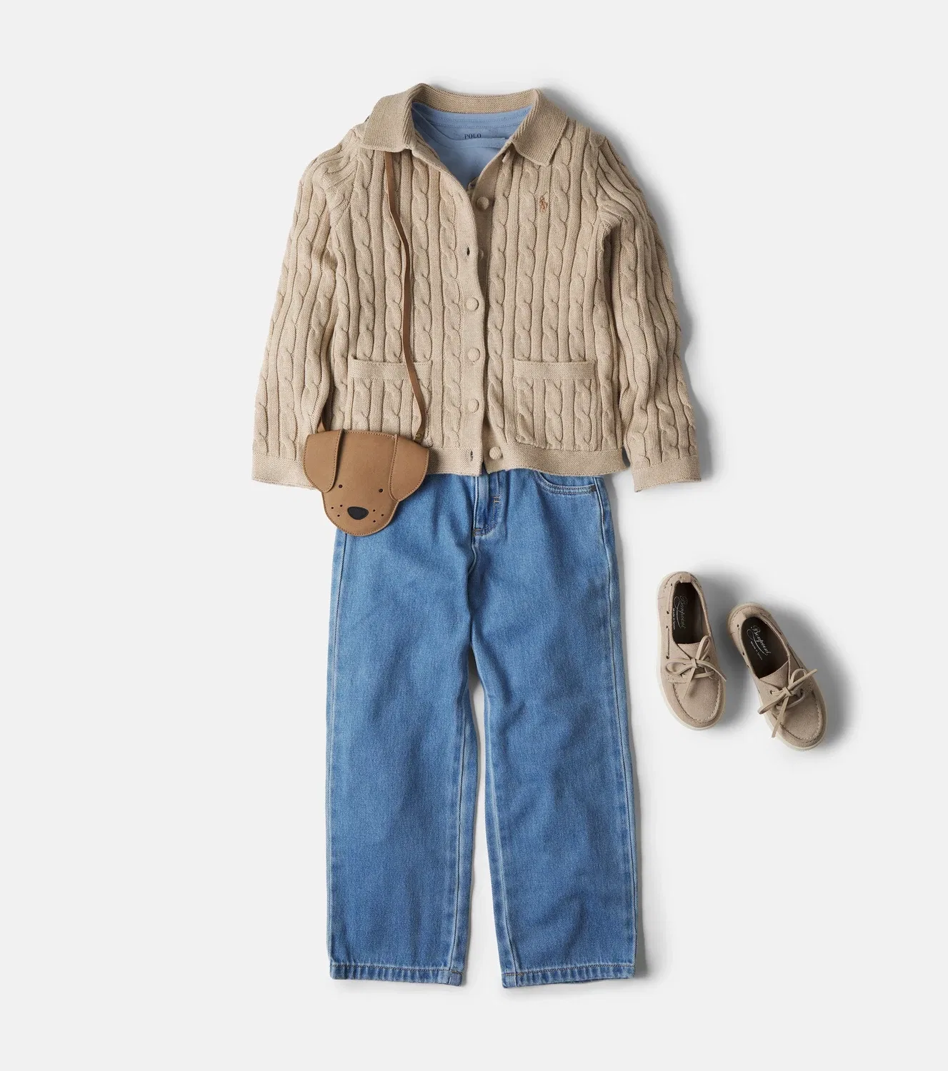 Кардиган хлопковый Polo Ralph Lauren Kids, Tan Heather — фото 2