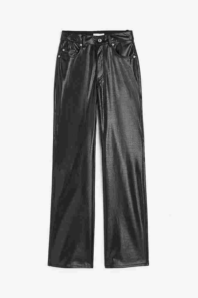 

Брюки H&M Coated, черный