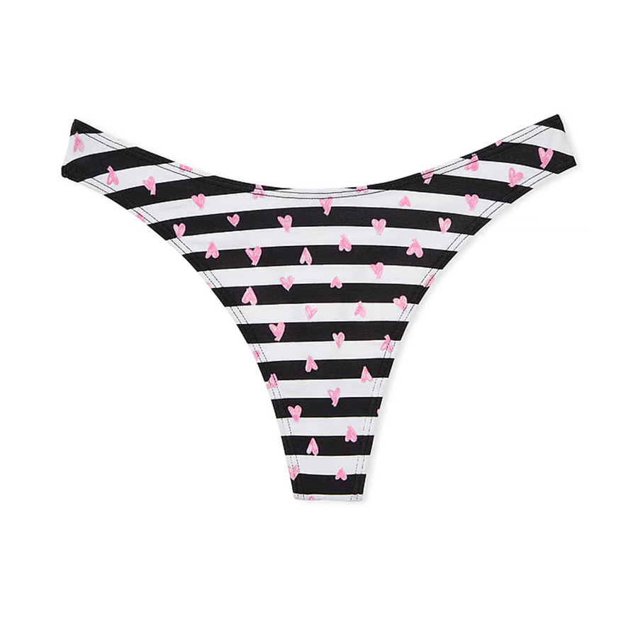 

Трусики-стринги Victoria's Secret Stretch Cotton High-Leg Scoop Thong Classic, черно-белый, Черный, Трусики-стринги Victoria's Secret Stretch Cotton High-Leg Scoop Thong Classic, черно-белый