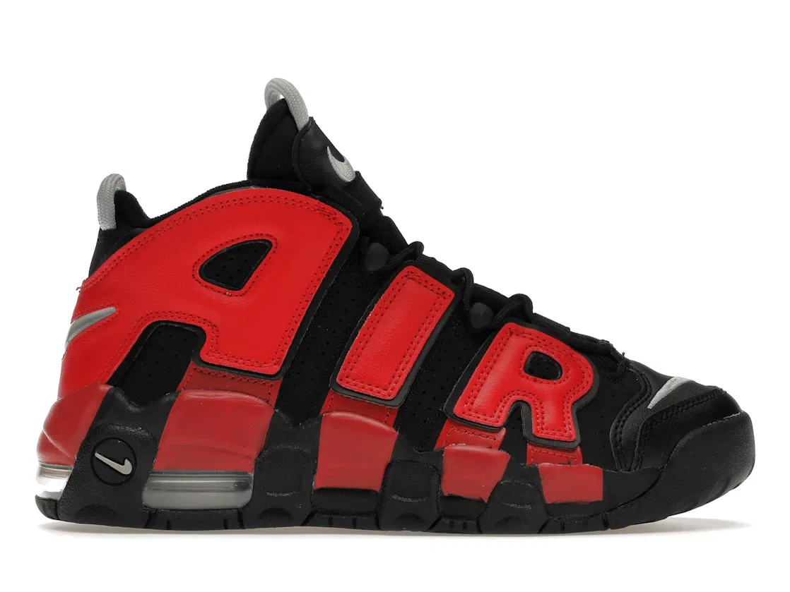 Детские кроссовки Lifestyle с амортизацией Nike Air More Uptempo Nike, Black/University Red-Midnight Navy-White
