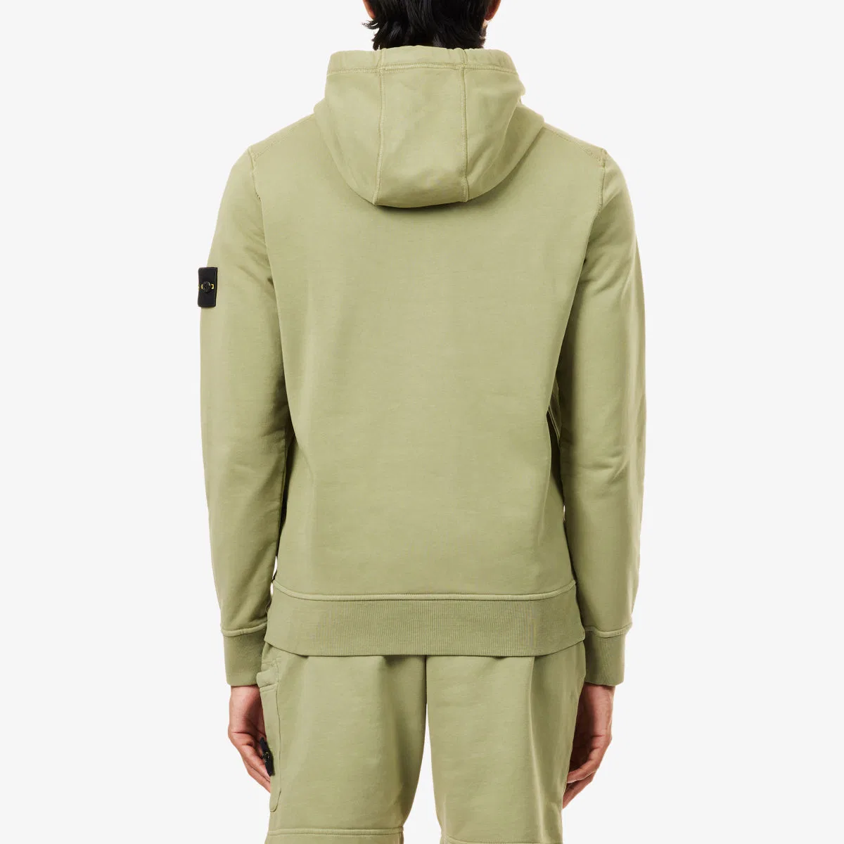 Толстовка из хлопкового трикотажа с фирменным значком «Карман кенгуру» Stone Island, зеленый — фото 4