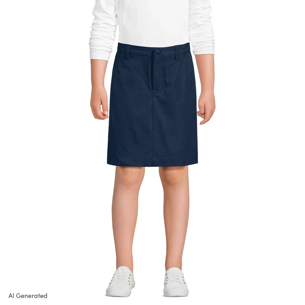 Детская юбка-шорты с защитой UPF 50 Lands' End, Classic Navy