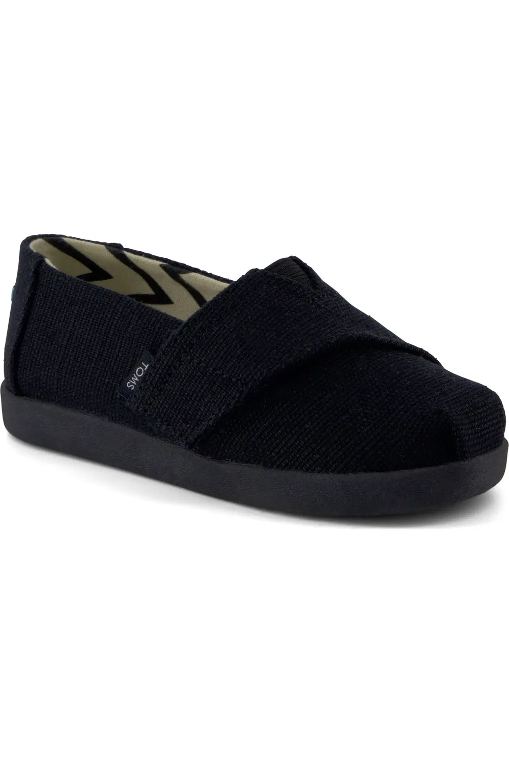 Кроссовки детские slip-on с регулируемым ремешком Alpargata TOMS, черный
