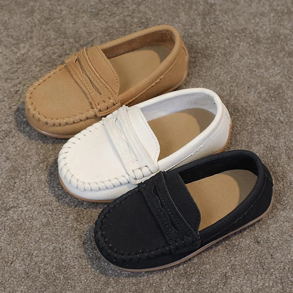 Детские туфли-лоферы для мальчиков WPENGCAI, Black — фото 2
