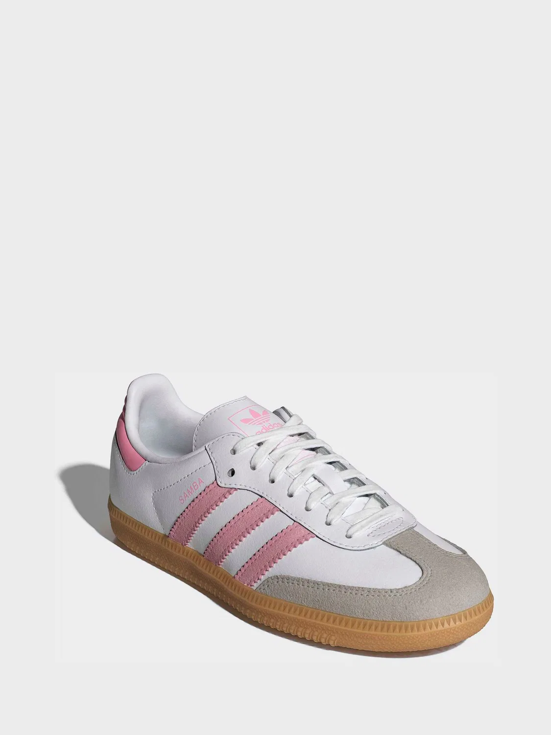 Кроссовки Samba OG, adidas Originals, бело-розовые — фото 2