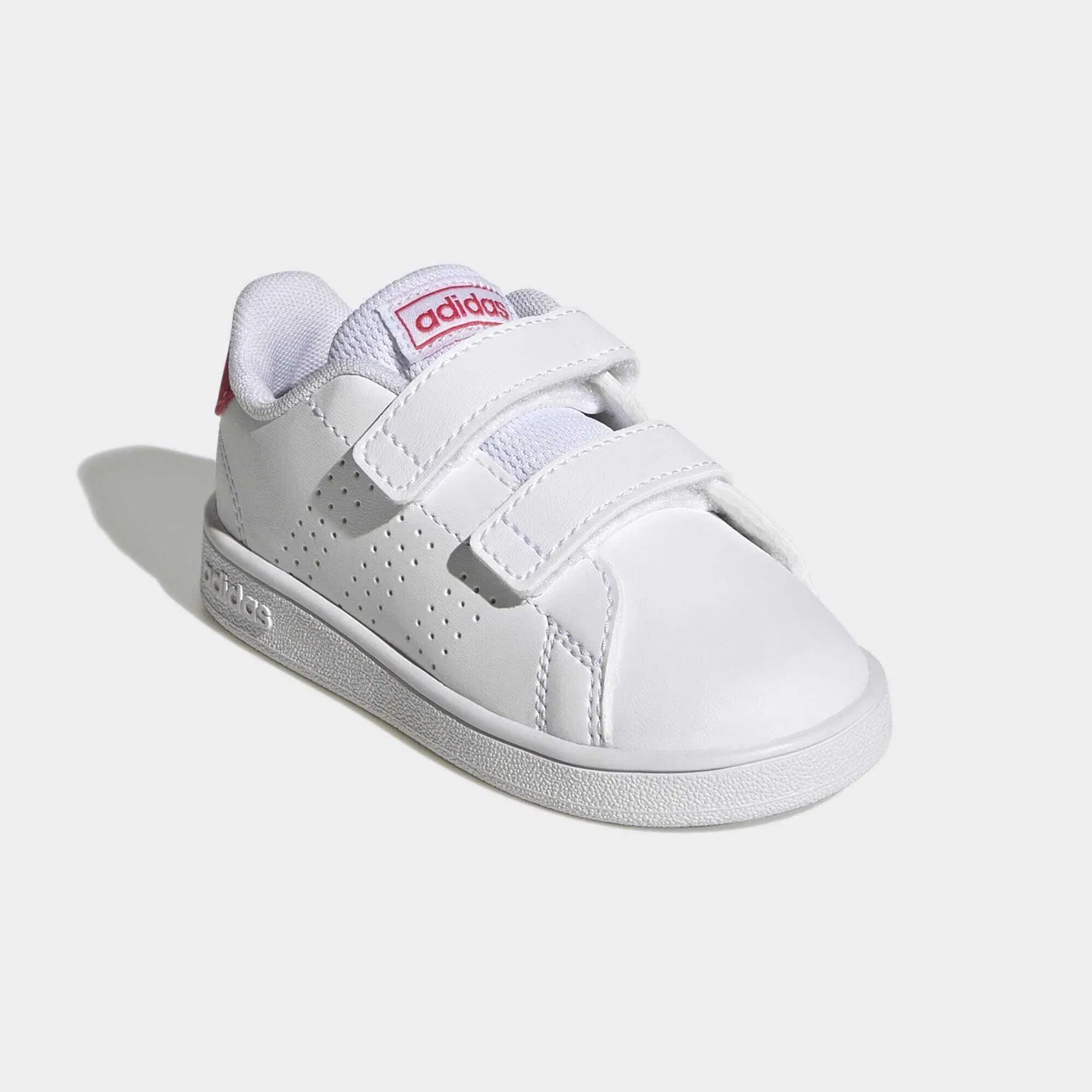 Детские Кроссовки с липучкой Advantage Lifestyle Court Two Hook-and-Loop Adidas, Weiss Rosa Schwarz — фото 4