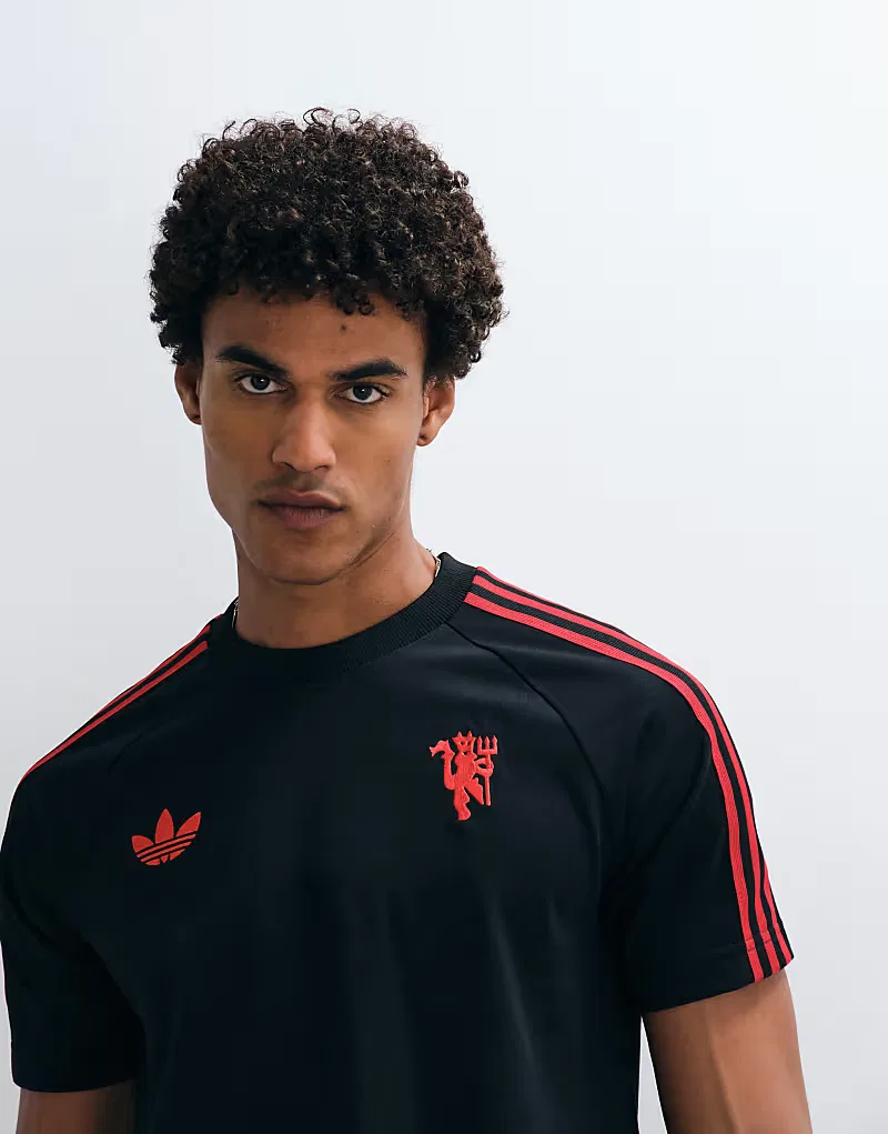 Футболка Adidas Football Manchester United 26/27 OG в черно-красном цвете — фото 4