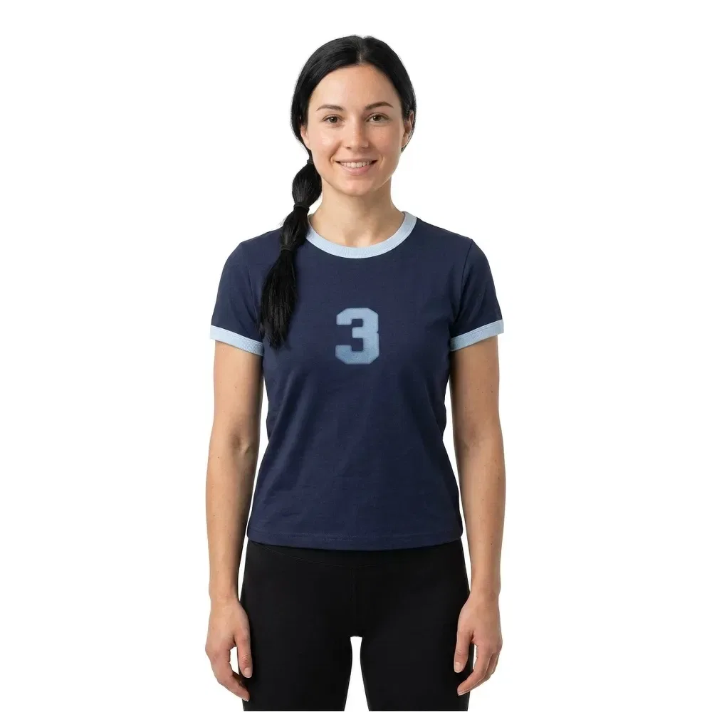 Женская футболка с контрастной отделкой Texas A&M Aggies Graphic Ringer Adidas Originals, Blue — фото 2