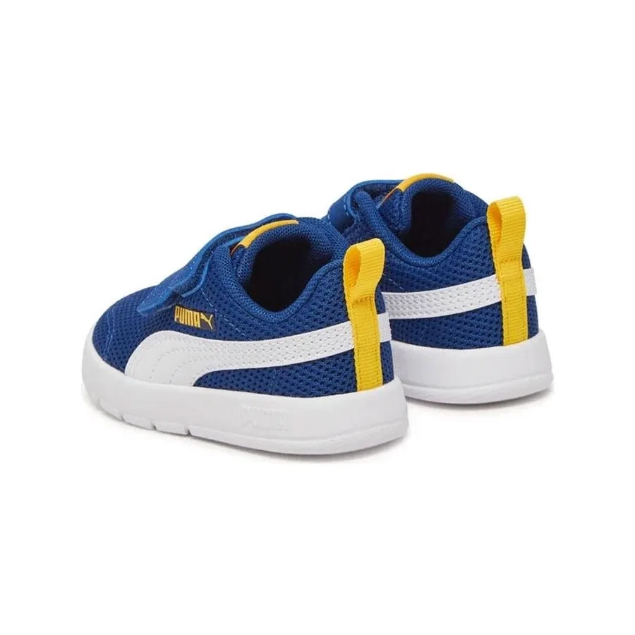 Детские спортивные кроссовки с сетчатым верхом Courtflex V3 Mesh Inf Puma, Разноцветный — фото 3