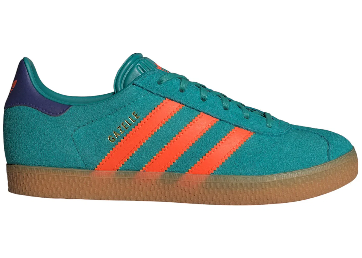 Детские кроссовки Lifestyle Adidas Gazelle, Pure Teal/Impact Orange/Collegiate Purple