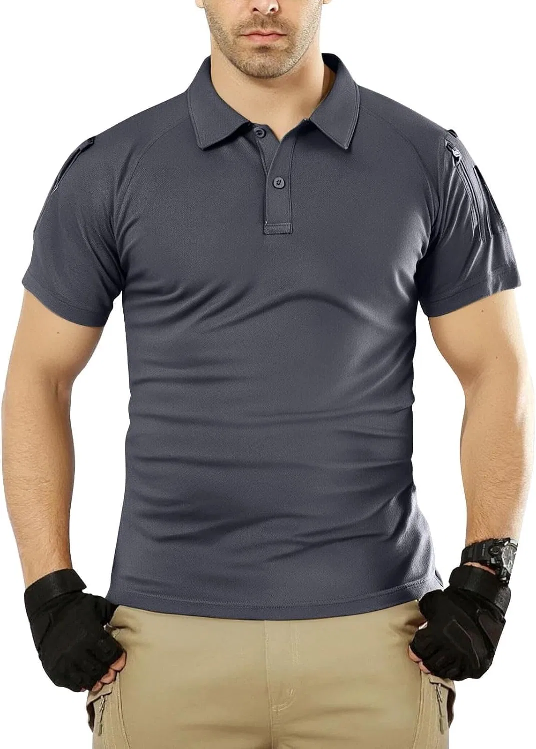 Мужская тактическая футболка с рукавами реглан, Army Uniform, Gray