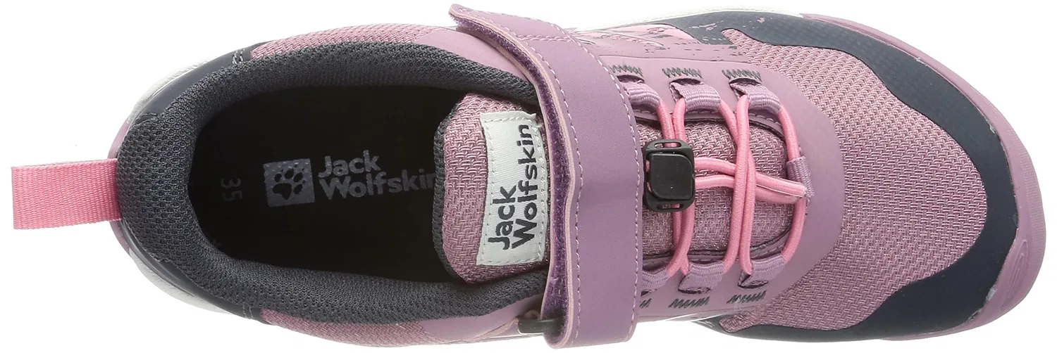 Детские кроссовки для мальчиков с быстрой шнуровкой Vili Action Low Keychain Jack Wolfskin, Ash Mallow — фото 3