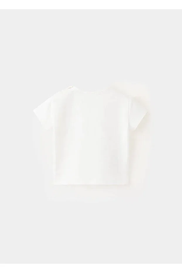 Детская футболка с принтом Mango Baby, Off White — фото 2