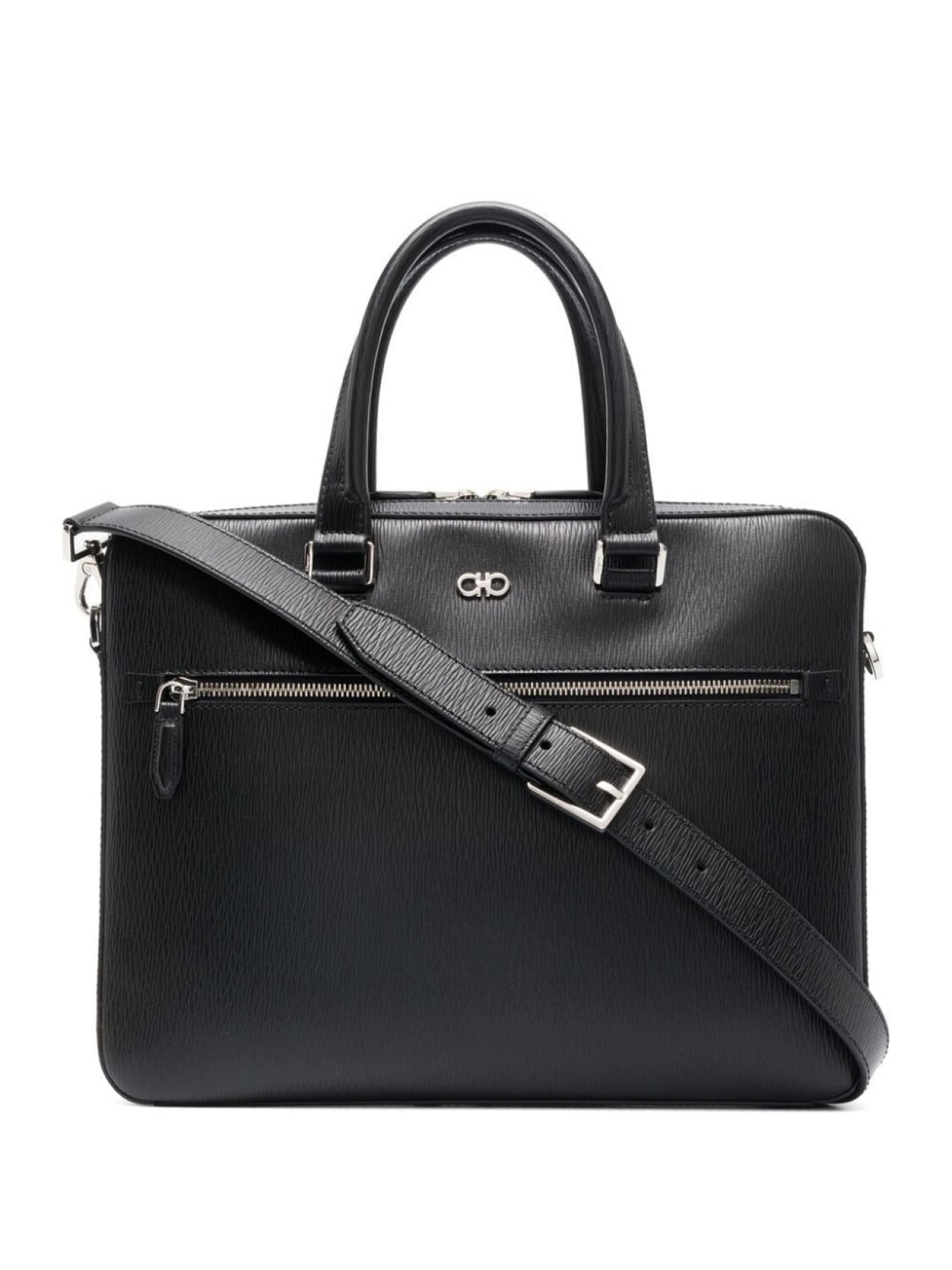 

Ferragamo портфель с декором Gancini, черный