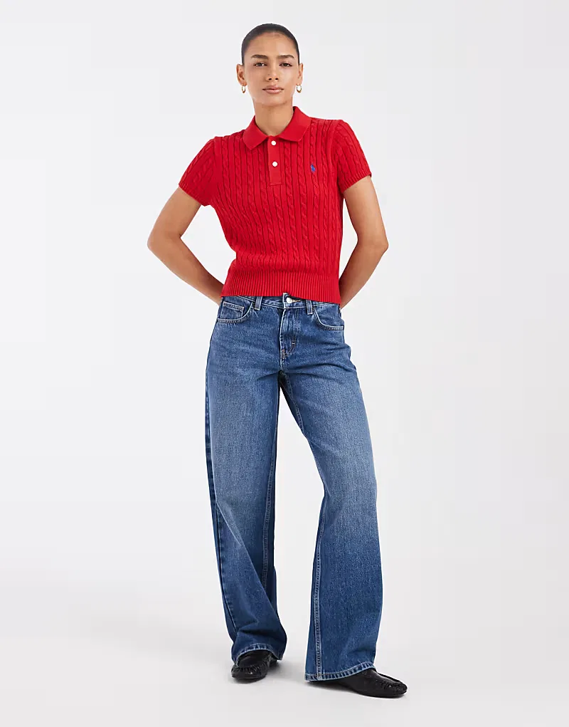 Пуловер Polo Ralph Lauren с коротким рукавом, красный — фото 2