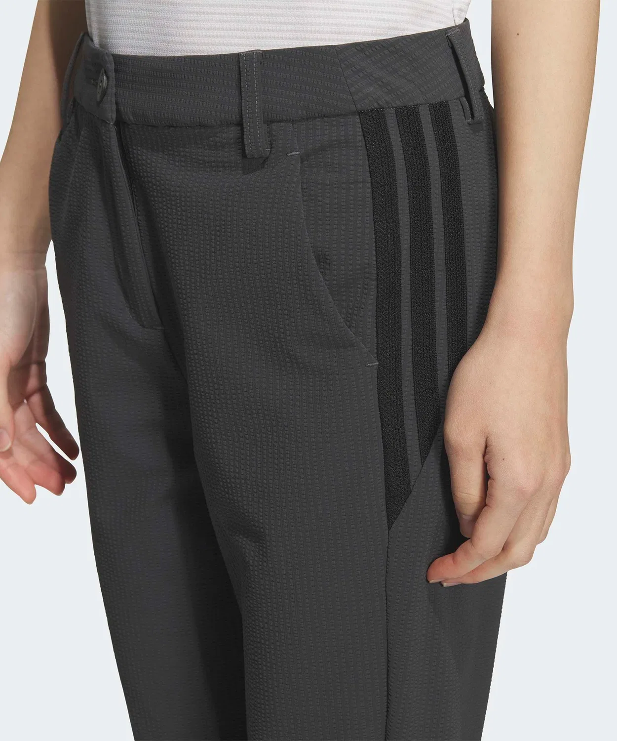 Женские брюки из сисакуера с принтом, модель Adidas Golf, Adidas, Black — фото 4