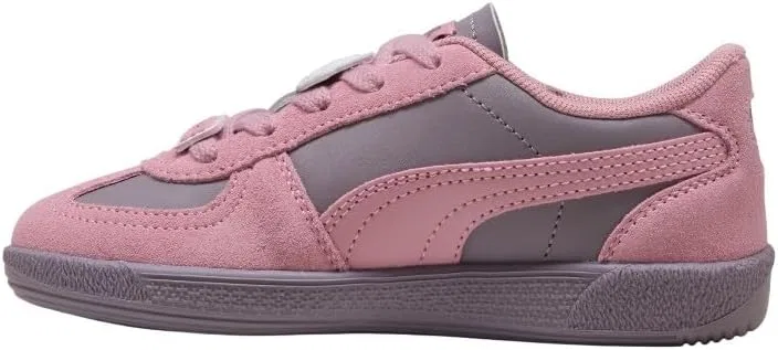 Детские кеды для девочек с принтом Hello Kitty and Friends Palermo PUMA, Plum Jam/Poised Pink — фото 3