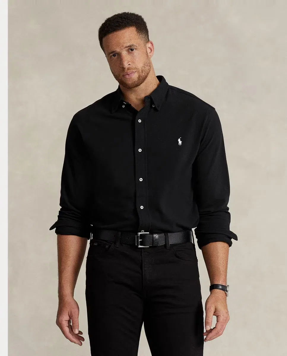 Мужская рубашка, Ultraligera Negro Polo, Polo Ralph Lauren, черный