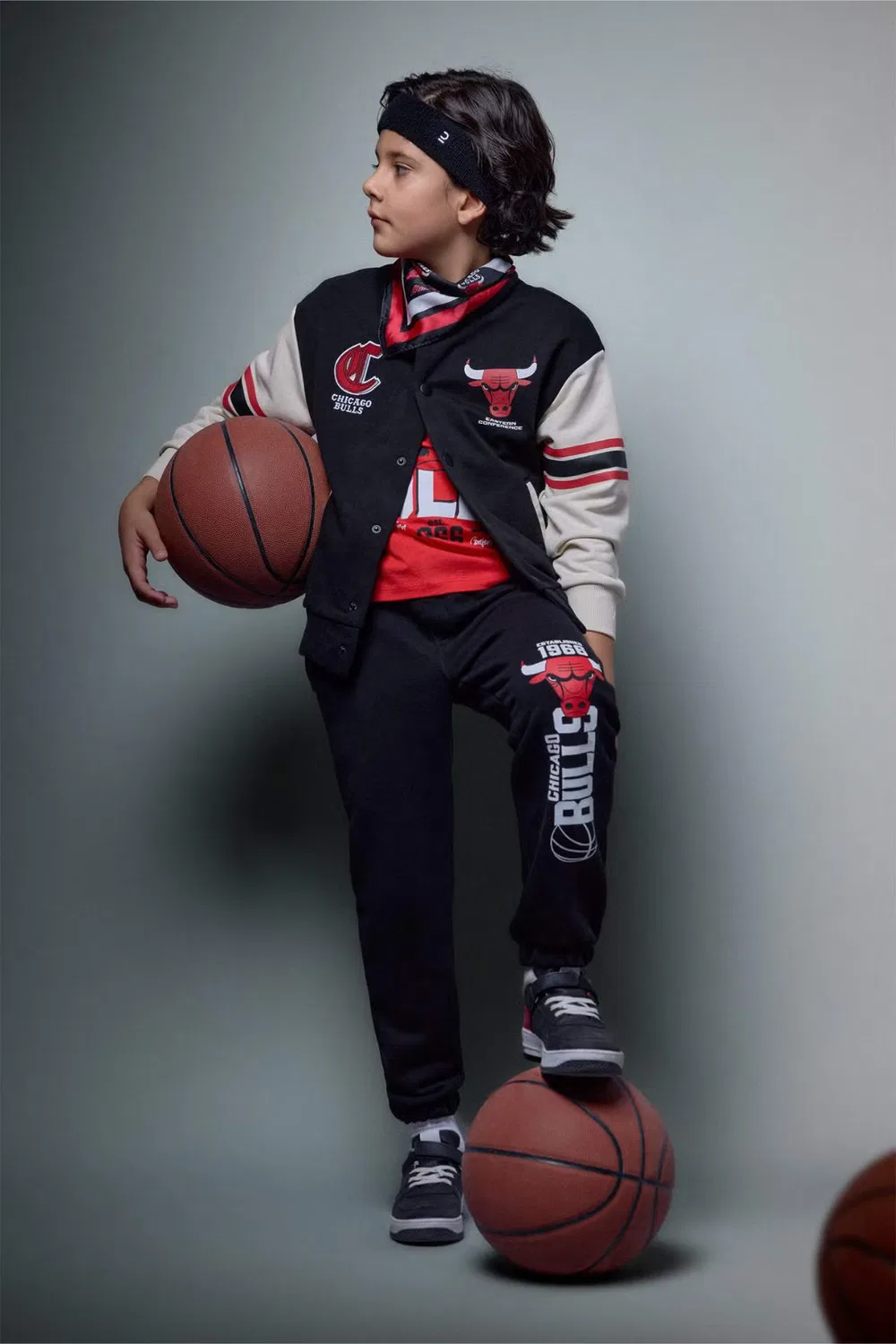 Штаны с логотипом Chicago Bulls, Defacto, черный