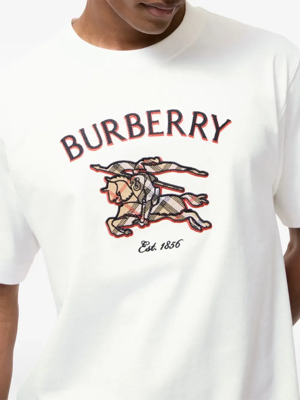 Футболка Knight с круглым вырезом BURBERRY, бежевый — фото 3
