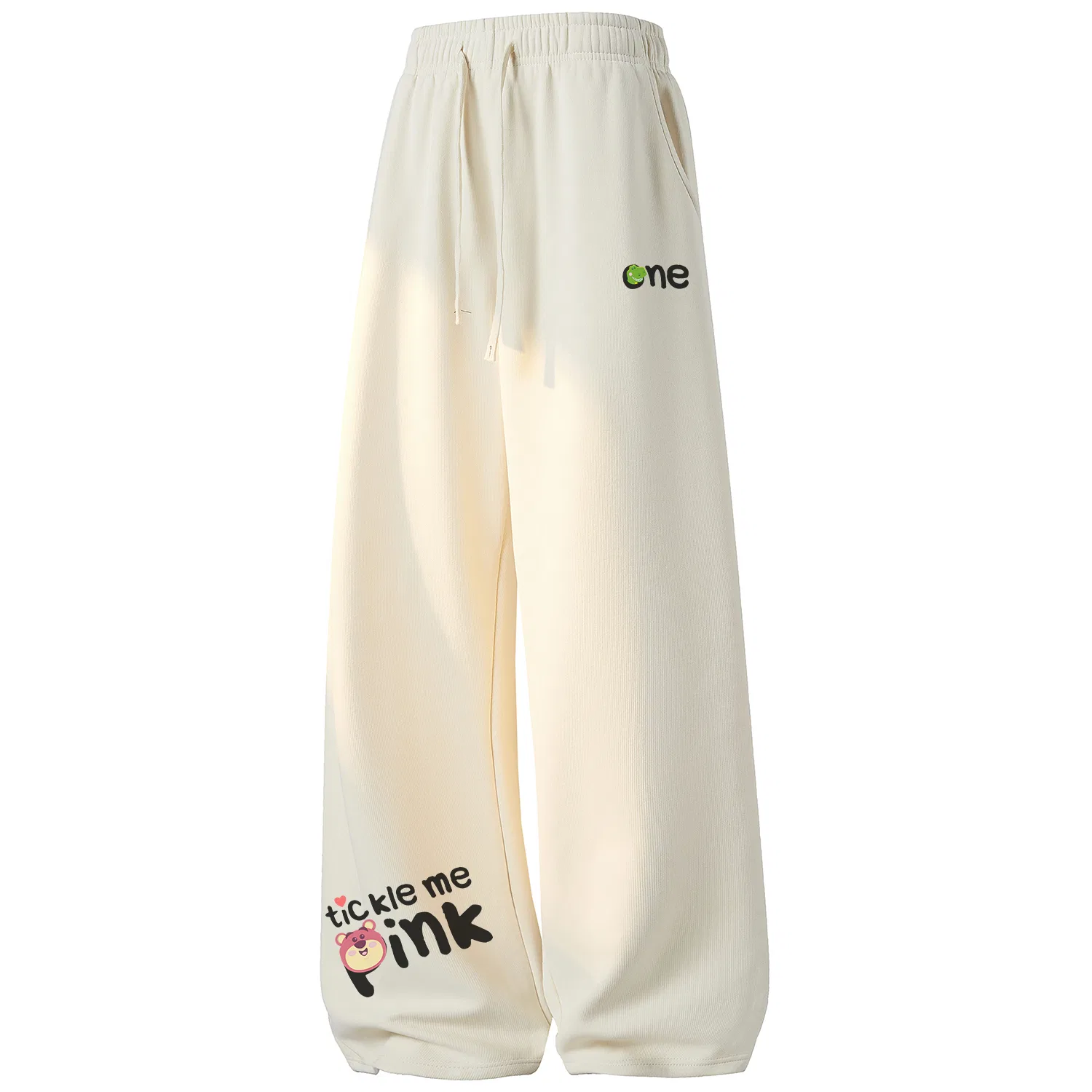 Детские спортивные штаны из футера с принтом Unisex Thin Straight Fit Pants Disney, Apricot