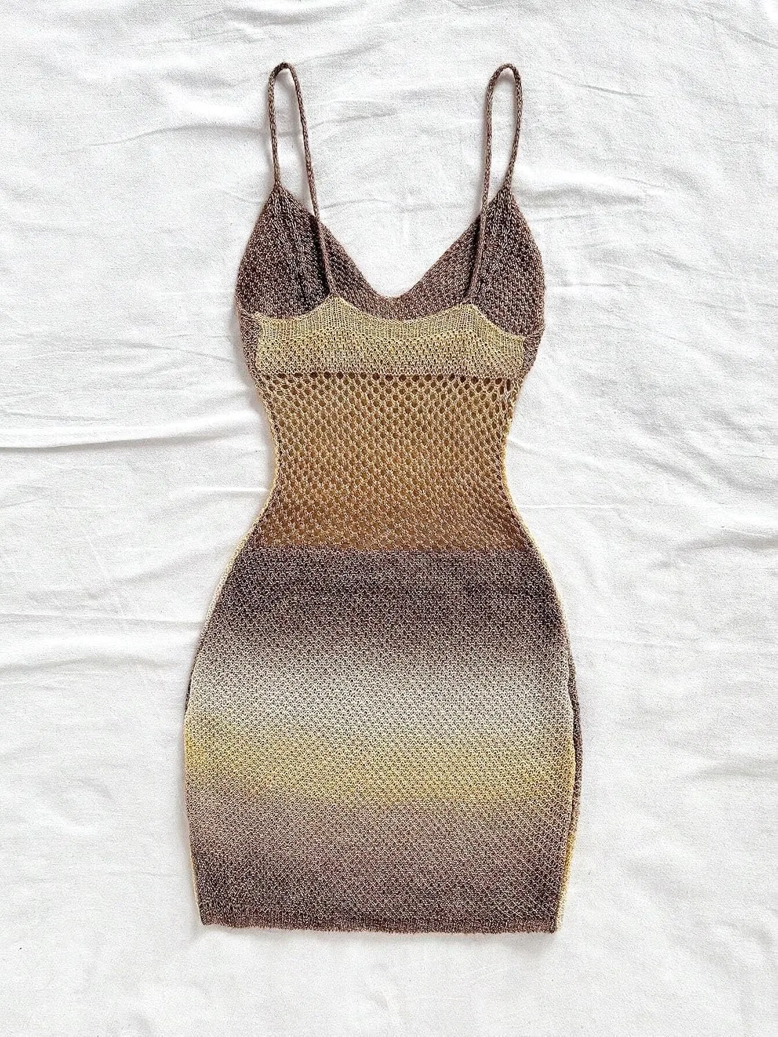 Женское мини-платье на бретелях с открытой спиной Bodycon, Multicolor — фото 2
