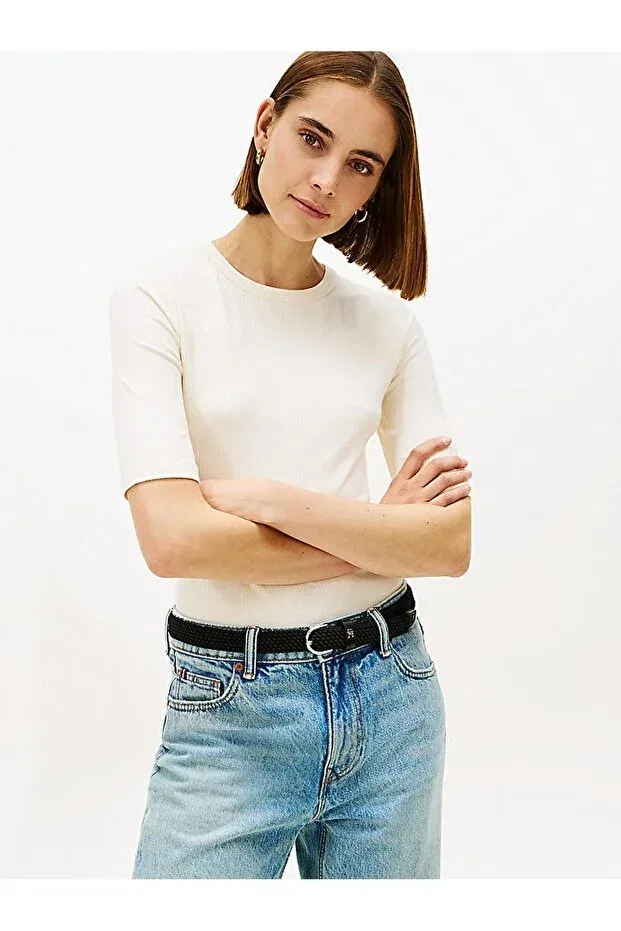 Женская футболка с коротким рукавом Tommy Hilfiger, Beige