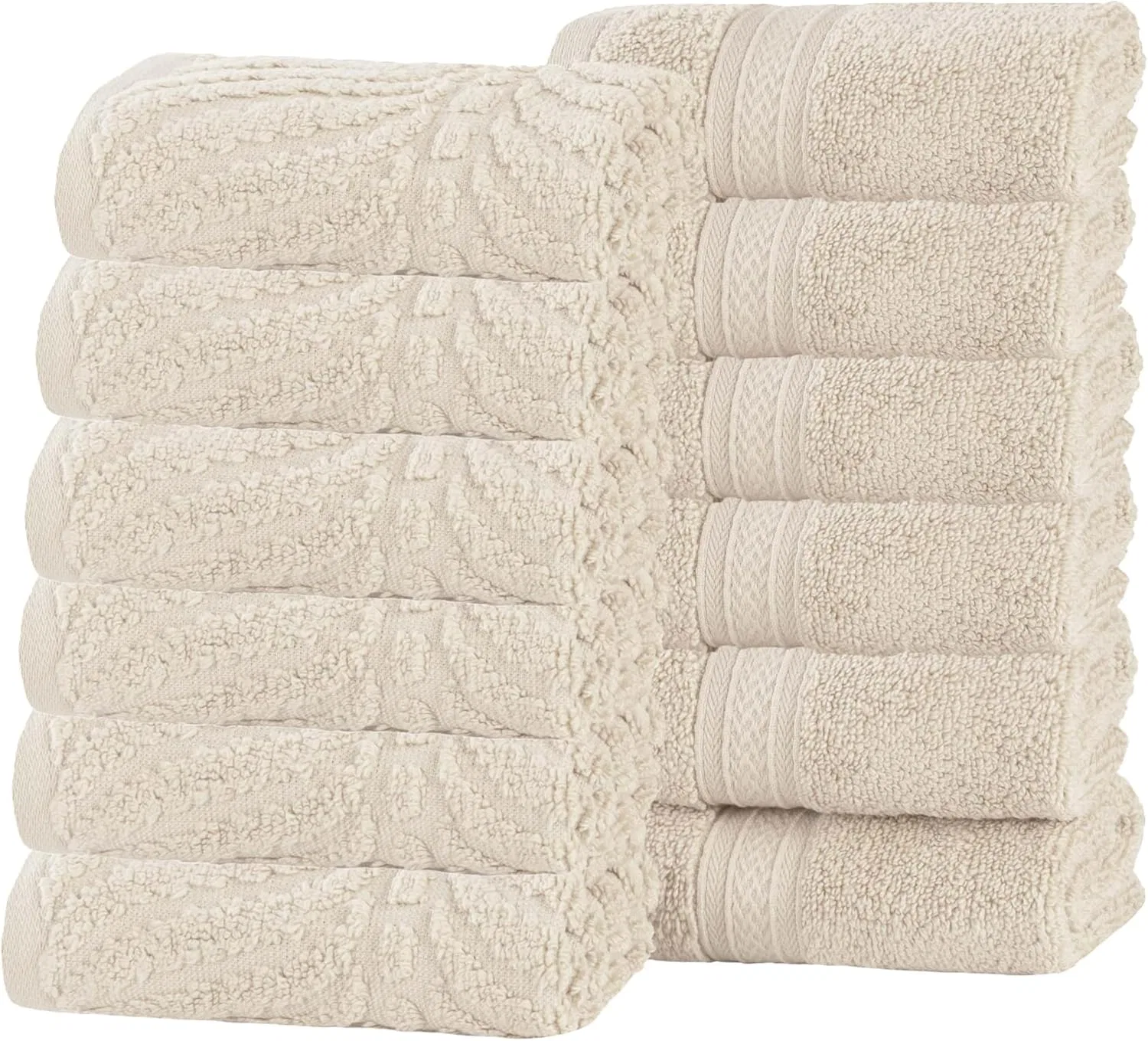 Набор полотенец для лица, 12 шт, Zero Twist, Superior, 33x33 см, Ivory