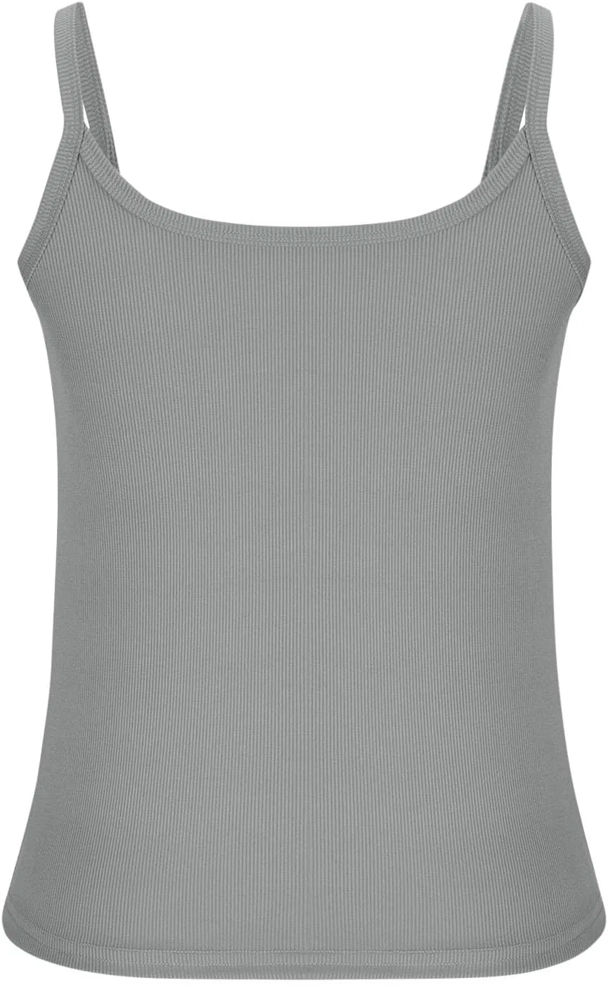 Женский топ-борцовка без рукавов облегающий Ribbed Knit, Gray — фото 3