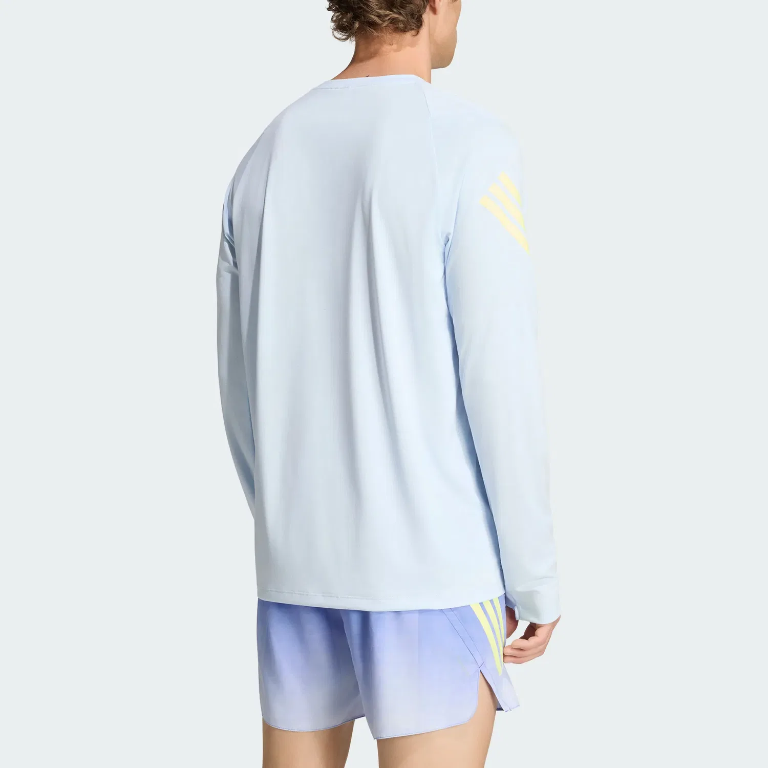 Мужская футболка для бега с круглым вырезом Adidas Marathon, Crystal Blue — фото 4