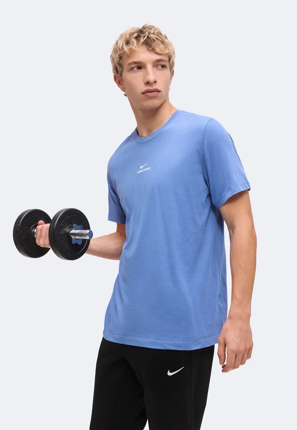 Футболка - спортивная футболка Nike Performance, Indigo Storm/White — фото 4
