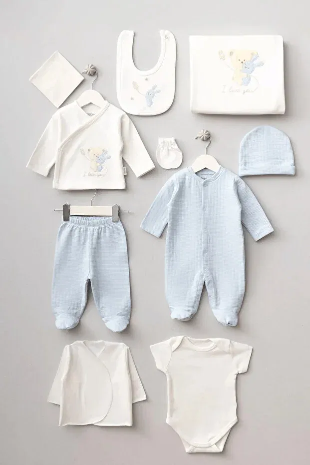 Детский комплект одежды для новорожденных хлопковый Baby Maa, Blue