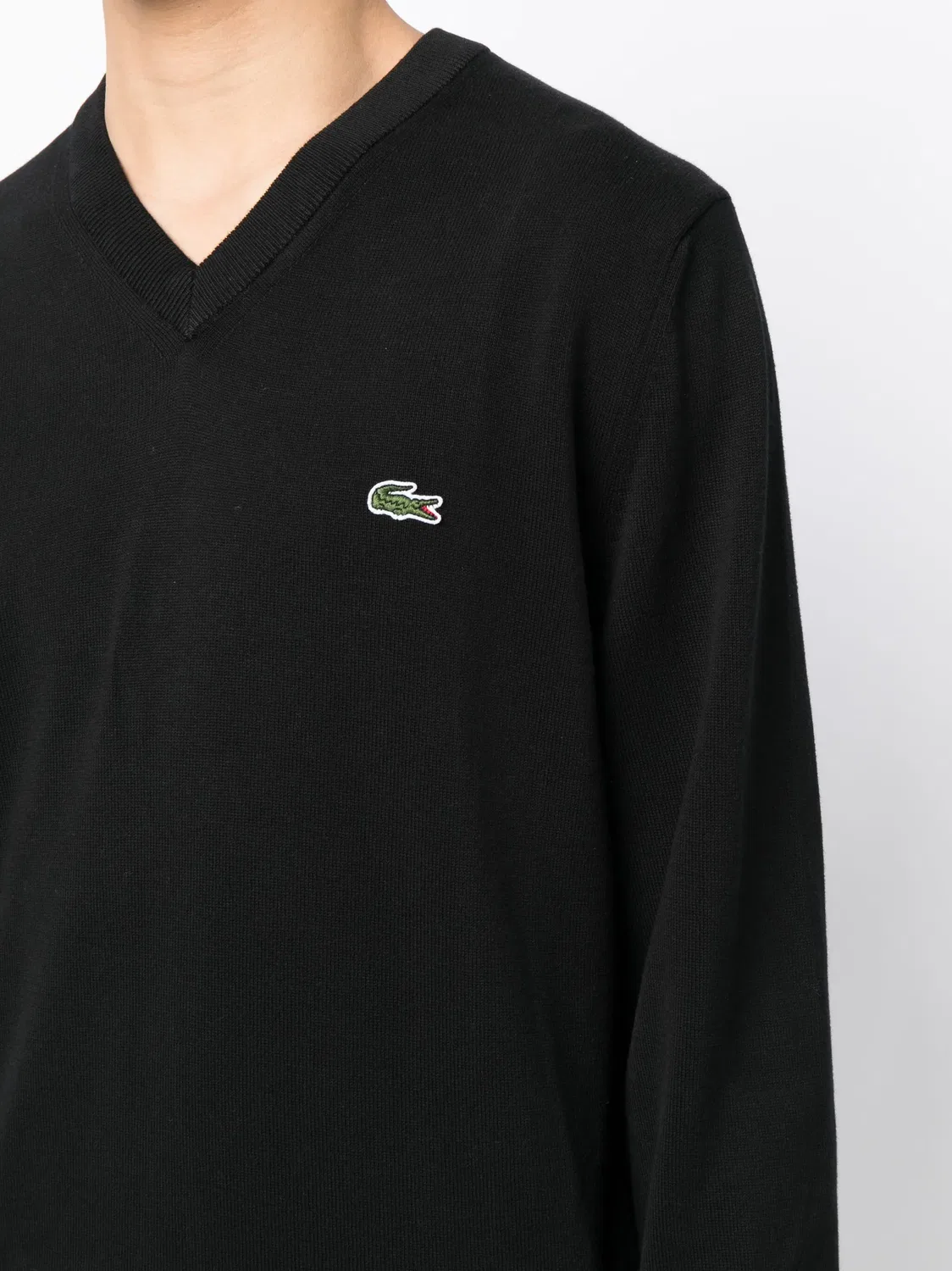 Джемпер с вышитым логотипом Lacoste, черный — фото 2