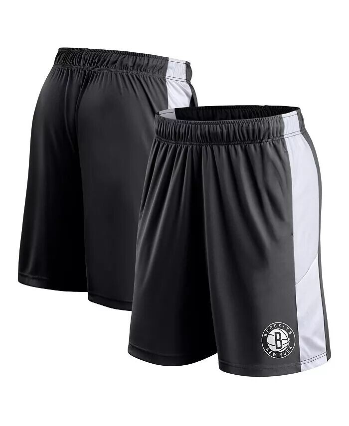 

Мужские черные спортивные шорты Brooklyn Nets Champion Rush с цветными блоками Fanatics