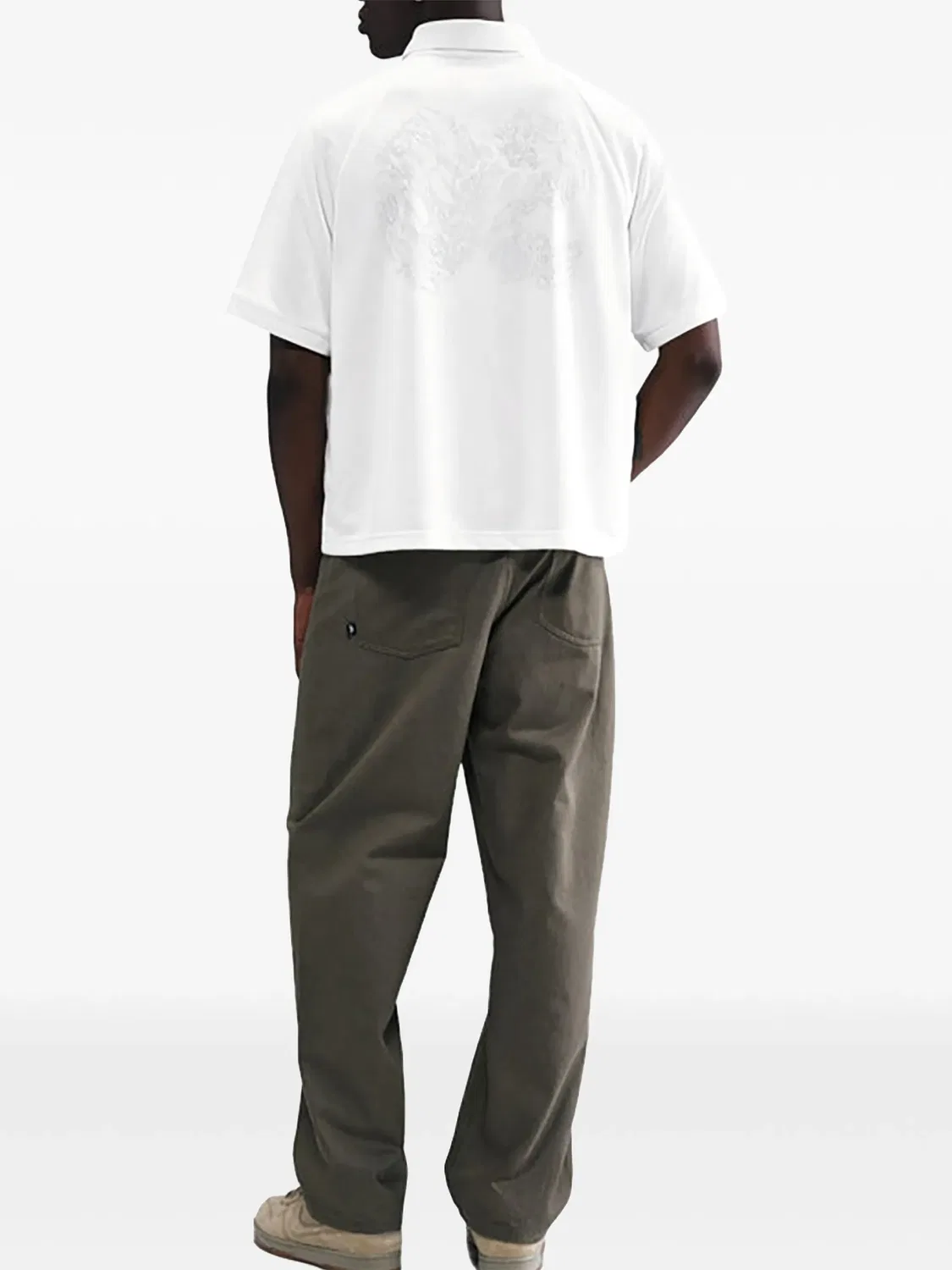 Жаккардовая футболка Dri-Fit Nike, нейтральные цвета — фото 2