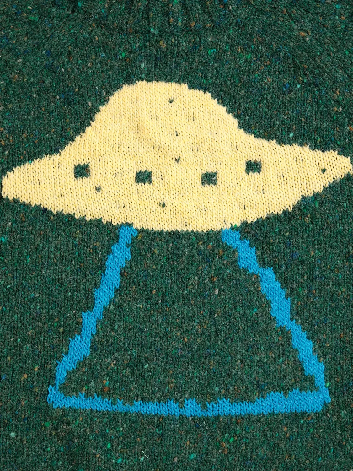 Свитер Pixel Abduction жаккардовый Bobo Choses, зеленый — фото 3