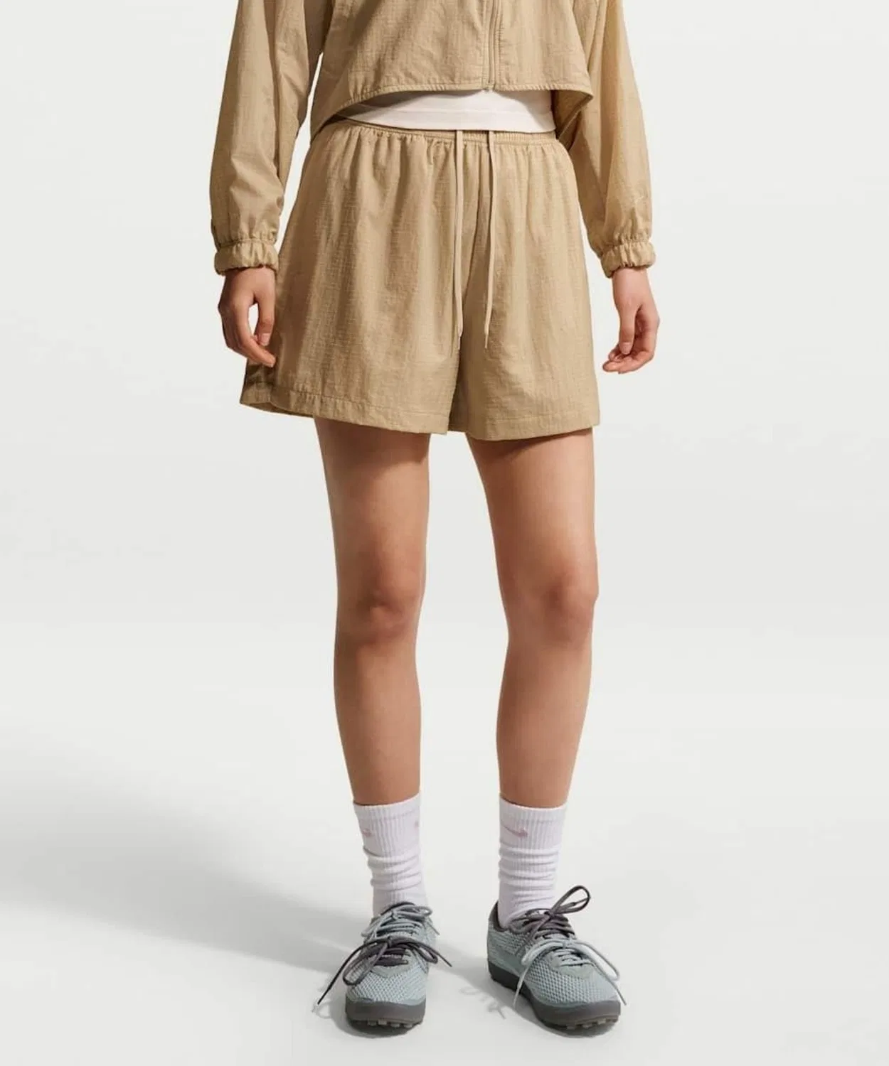 Женские шорты свободного кроя с высокой посадкой, легкие, из рипстопа, Nike Sportswear, Linen